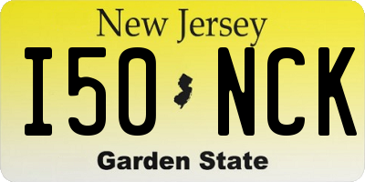 NJ license plate I50NCK