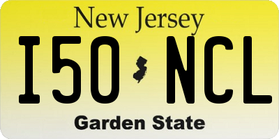 NJ license plate I50NCL