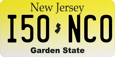 NJ license plate I50NCO