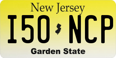 NJ license plate I50NCP