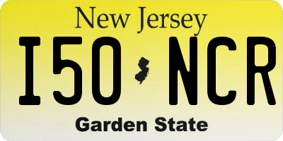 NJ license plate I50NCR