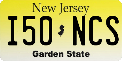 NJ license plate I50NCS