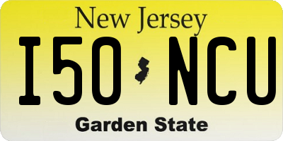 NJ license plate I50NCU