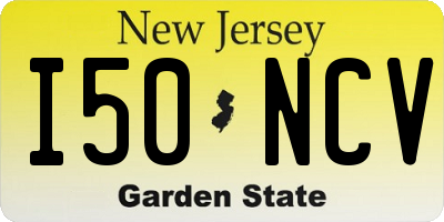 NJ license plate I50NCV