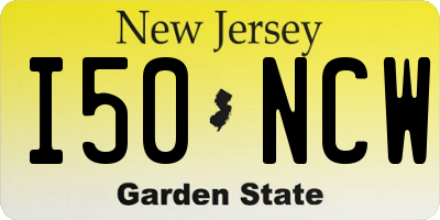 NJ license plate I50NCW