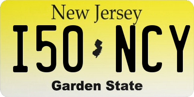 NJ license plate I50NCY