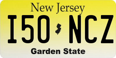 NJ license plate I50NCZ