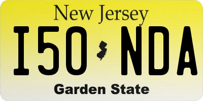 NJ license plate I50NDA