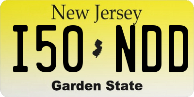NJ license plate I50NDD