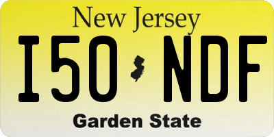 NJ license plate I50NDF