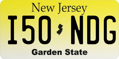 NJ license plate I50NDG