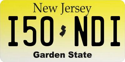NJ license plate I50NDI