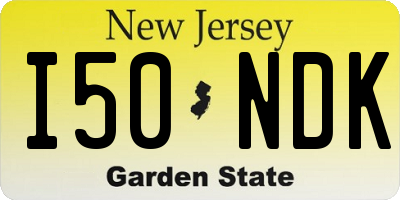 NJ license plate I50NDK