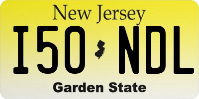 NJ license plate I50NDL