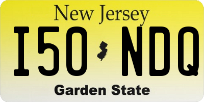 NJ license plate I50NDQ