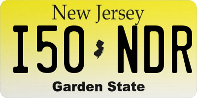 NJ license plate I50NDR