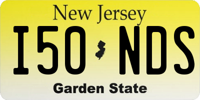 NJ license plate I50NDS
