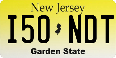 NJ license plate I50NDT