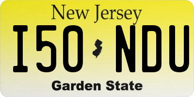 NJ license plate I50NDU