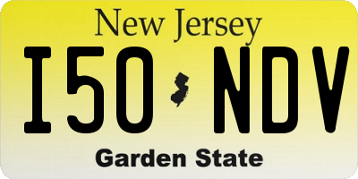 NJ license plate I50NDV