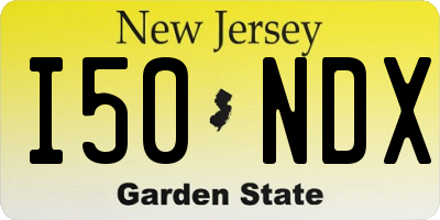 NJ license plate I50NDX