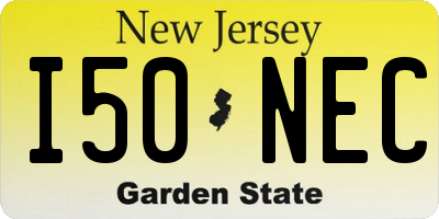 NJ license plate I50NEC