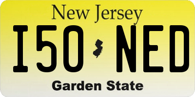 NJ license plate I50NED
