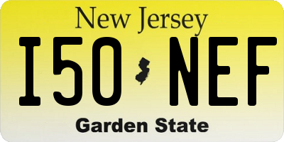 NJ license plate I50NEF