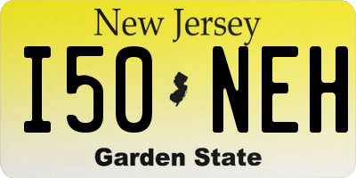 NJ license plate I50NEH