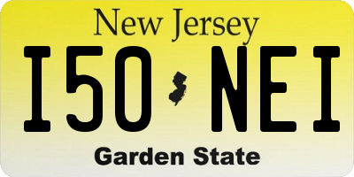 NJ license plate I50NEI