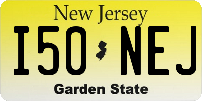NJ license plate I50NEJ