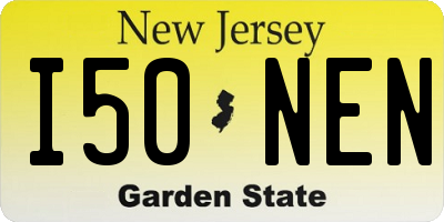 NJ license plate I50NEN