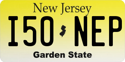 NJ license plate I50NEP