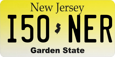 NJ license plate I50NER