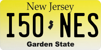 NJ license plate I50NES