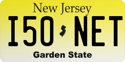 NJ license plate I50NET