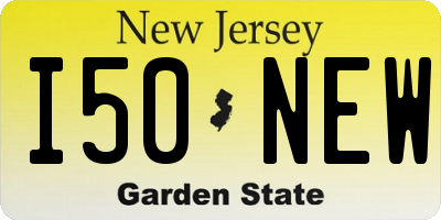 NJ license plate I50NEW