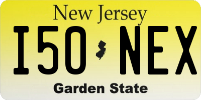 NJ license plate I50NEX