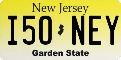 NJ license plate I50NEY