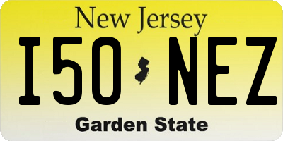 NJ license plate I50NEZ