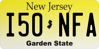 NJ license plate I50NFA