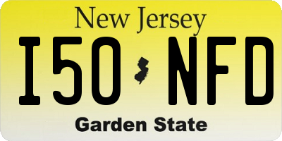 NJ license plate I50NFD