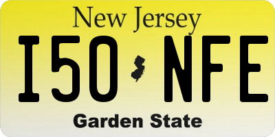 NJ license plate I50NFE