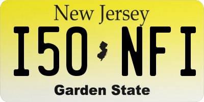 NJ license plate I50NFI
