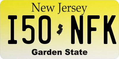 NJ license plate I50NFK