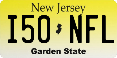 NJ license plate I50NFL