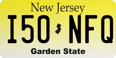 NJ license plate I50NFQ