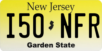 NJ license plate I50NFR