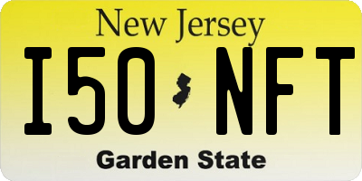 NJ license plate I50NFT