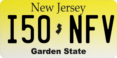 NJ license plate I50NFV